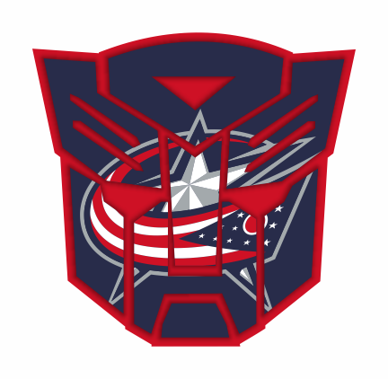 Autobots Columbus Blue Jackets logo iron on paper